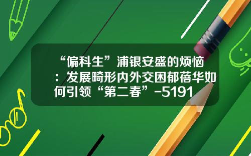 “偏科生”浦银安盛的烦恼：发展畸形内外交困郁蓓华如何引领“第二春”-519170基金净值查询