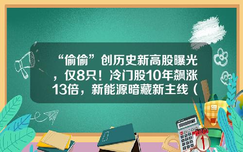 “偷偷”创历史新高股曝光，仅8只！冷门股10年飙涨13倍，新能源暗藏新主线（附股）-协鑫集成能涨到多少