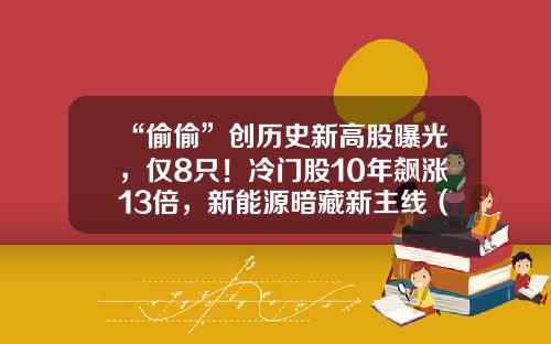 “偷偷”创历史新高股曝光，仅8只！冷门股10年飙涨13倍，新能源暗藏新主线（附股）-新能源资讯网有哪些股票