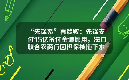 “先锋系”再溃败：先锋支付15亿备付金遭挪用，海口联合农商行因担保被拖下水-先锋支付有限公司