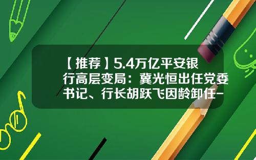 【推荐】5.4万亿平安银行高层变局：冀光恒出任党委书记、行长胡跃飞因龄卸任-平安集团多少人