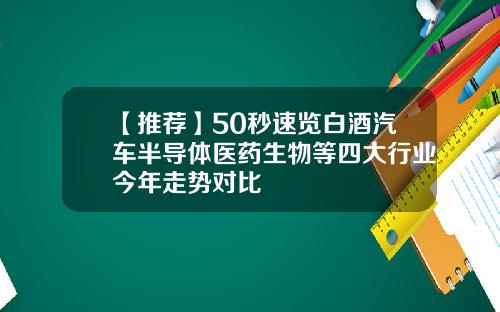 【推荐】50秒速览白酒汽车半导体医药生物等四大行业今年走势对比
