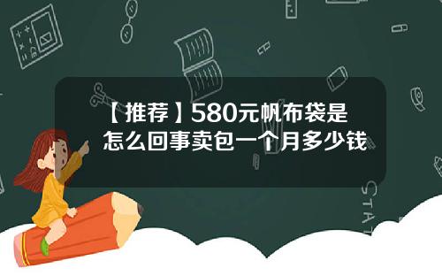 【推荐】580元帆布袋是怎么回事卖包一个月多少钱