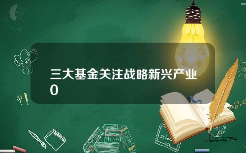三大基金关注战略新兴产业0
