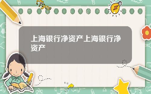 上海银行净资产上海银行净资产