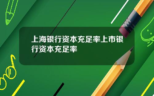 上海银行资本充足率上市银行资本充足率