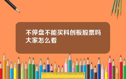 不停盘不能买科创板股票吗大家怎么看
