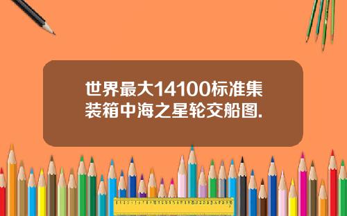 世界最大14100标准集装箱中海之星轮交船图.