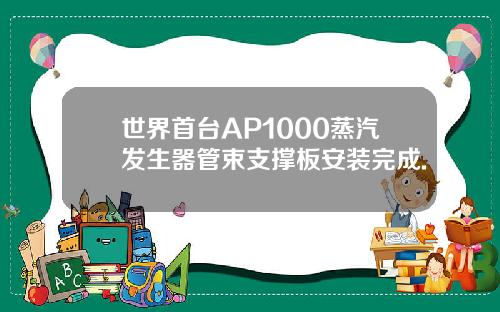 世界首台AP1000蒸汽发生器管束支撑板安装完成.