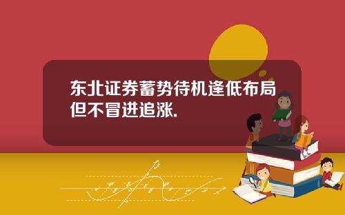 东北证券蓄势待机逢低布局但不冒进追涨.