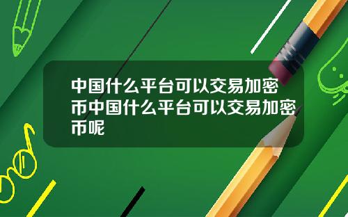 中国什么平台可以交易加密币中国什么平台可以交易加密币呢