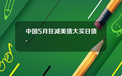 中国5月狂减美债大买日债.