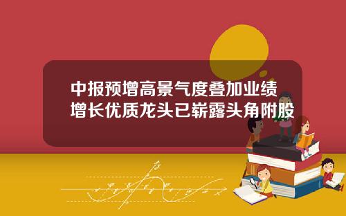 中报预增高景气度叠加业绩增长优质龙头已崭露头角附股