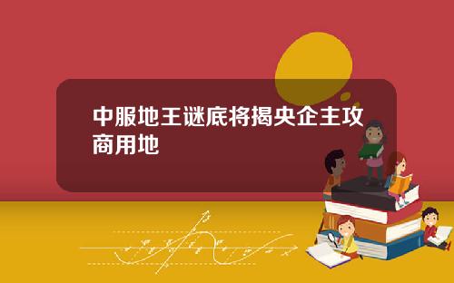 中服地王谜底将揭央企主攻商用地