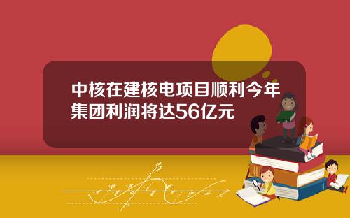 中核在建核电项目顺利今年集团利润将达56亿元