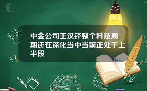 中金公司王汉锋整个科技周期还在深化当中当前正处于上半段