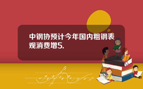 中钢协预计今年国内粗钢表观消费增5.