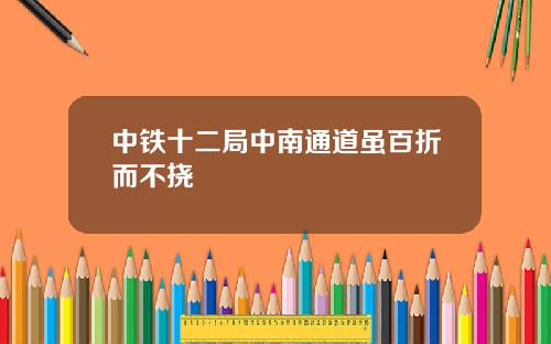 中铁十二局中南通道虽百折而不挠