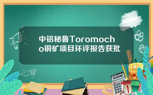 中铝秘鲁Toromocho铜矿项目环评报告获批