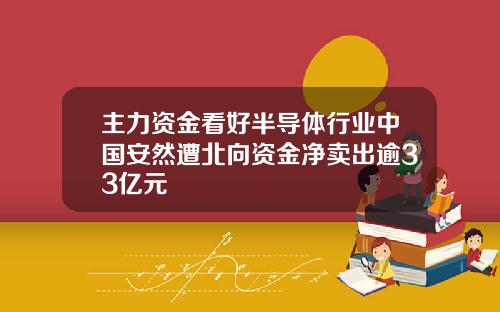 主力资金看好半导体行业中国安然遭北向资金净卖出逾33亿元