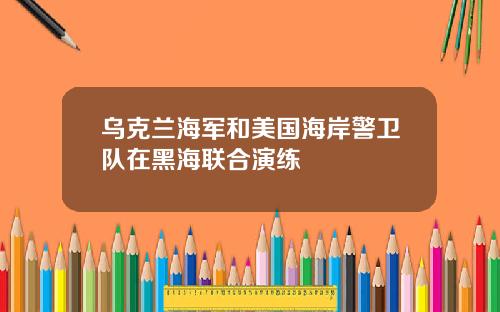 乌克兰海军和美国海岸警卫队在黑海联合演练