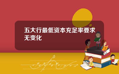 五大行最低资本充足率要求无变化