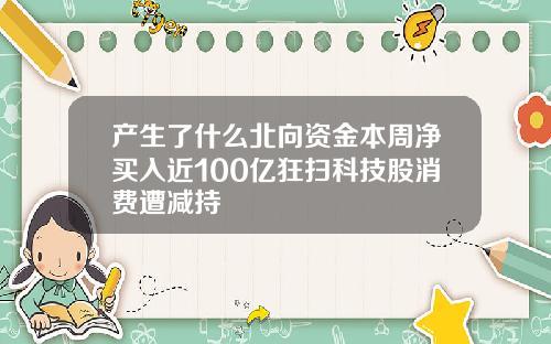 产生了什么北向资金本周净买入近100亿狂扫科技股消费遭减持