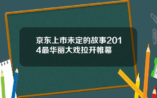 京东上市未定的故事2014最华丽大戏拉开帷幕