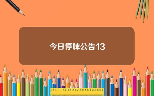 今日停牌公告13