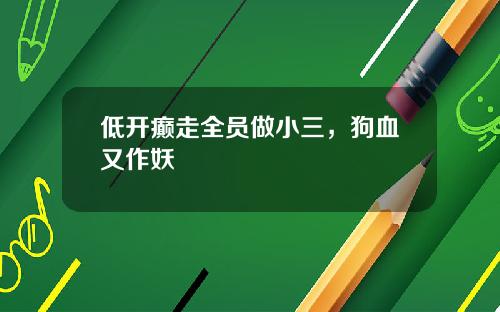 低开癫走全员做小三，狗血又作妖