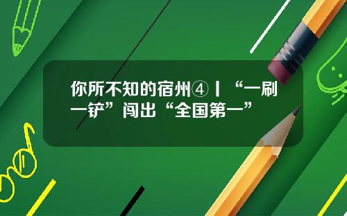 你所不知的宿州④丨“一刷一铲”闯出“全国第一”