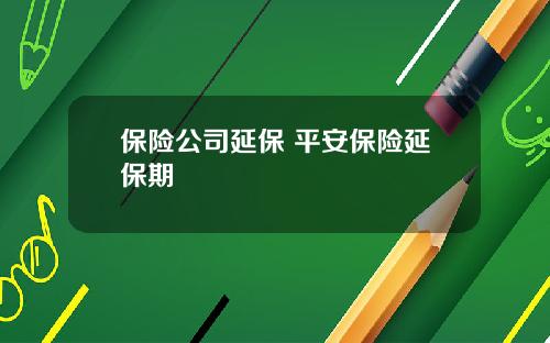 保险公司延保 平安保险延保期