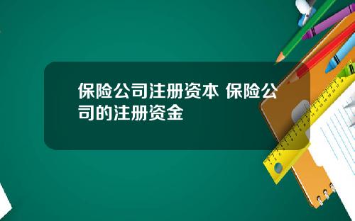 保险公司注册资本 保险公司的注册资金