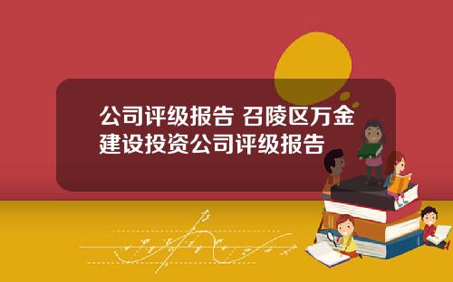 公司评级报告 召陵区万金建设投资公司评级报告
