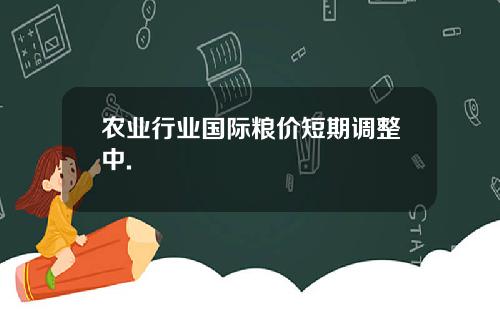 农业行业国际粮价短期调整中.