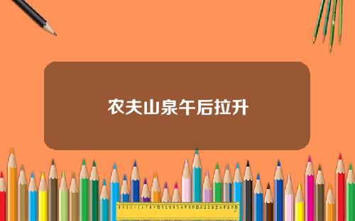 农夫山泉午后拉升
