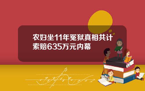 农妇坐11年冤狱真相共计索赔635万元内幕
