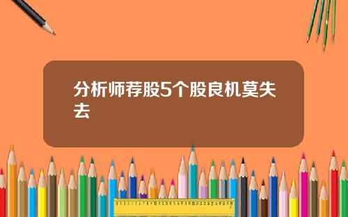 分析师荐股5个股良机莫失去