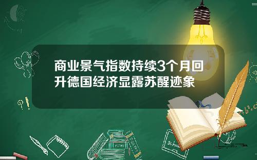 商业景气指数持续3个月回升德国经济显露苏醒迹象