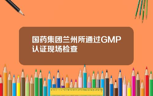 国药集团兰州所通过GMP认证现场检查