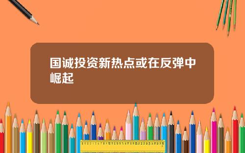 国诚投资新热点或在反弹中崛起