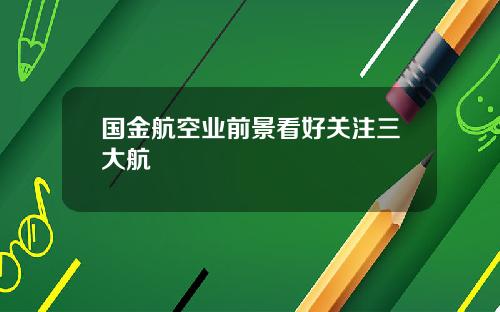 国金航空业前景看好关注三大航