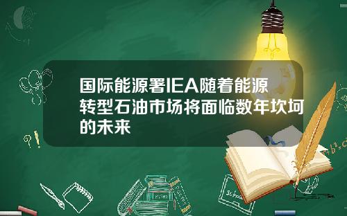 国际能源署IEA随着能源转型石油市场将面临数年坎坷的未来
