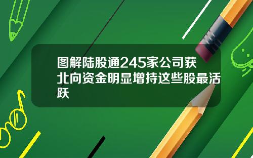 图解陆股通245家公司获北向资金明显增持这些股最活跃