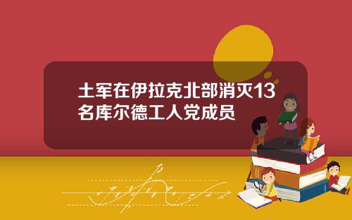 土军在伊拉克北部消灭13名库尔德工人党成员