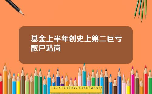 基金上半年创史上第二巨亏散户站岗