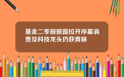 基金二季报披露拉开序幕消费及科技龙头仍获青睐