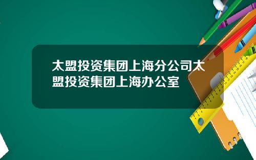 太盟投资集团上海分公司太盟投资集团上海办公室