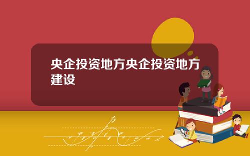 央企投资地方央企投资地方建设