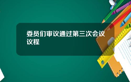 委员们审议通过第三次会议议程